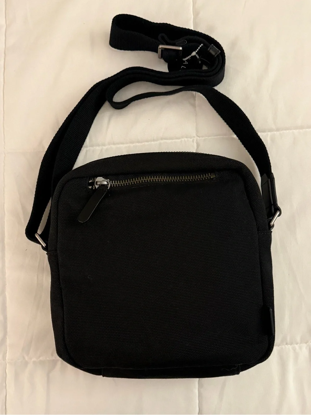 ECCO Kasan Messenger Canvas Cow Leather Black
